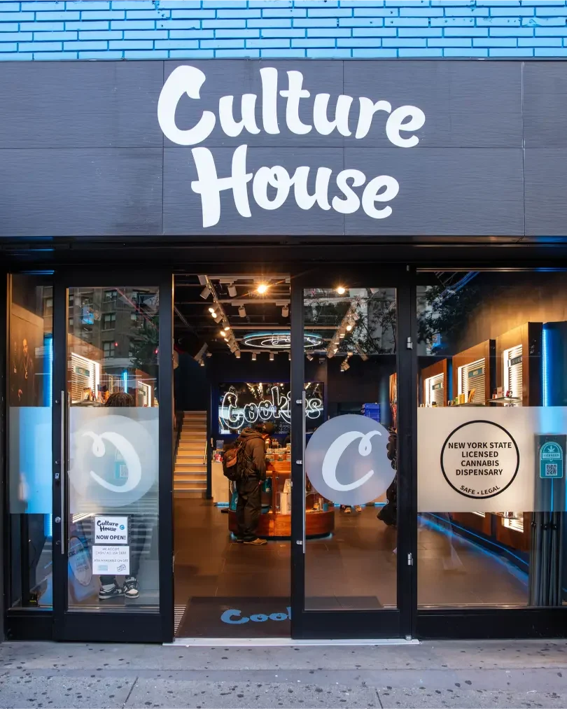 Culture House NYC Recreational Cannabis Dispensary New York NY Culture House NYC Storefront Close-Up Photo Culture House NYC Storefront Close-Up Photo